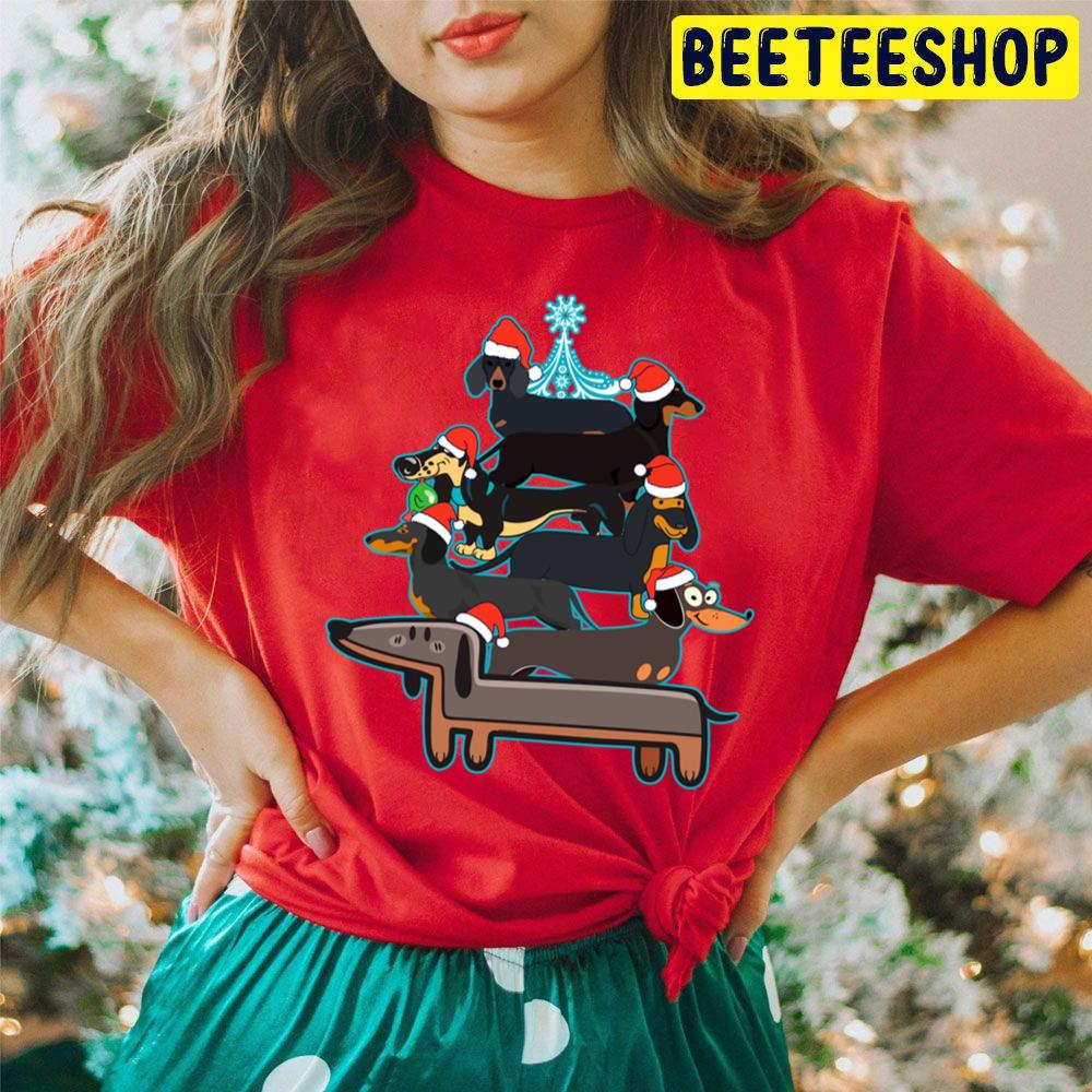 Duchshund Dog Christmas Tree Trending Unisex Hoodie Duchshund Dog Christmas Tree Trending Unisex Hoodie