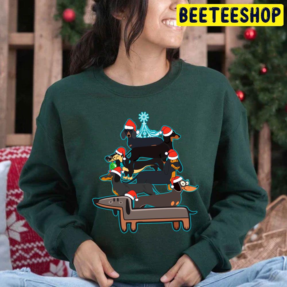 Duchshund Dog Christmas Tree Trending Unisex Hoodie Duchshund Dog Christmas Tree Trending Unisex Hoodie