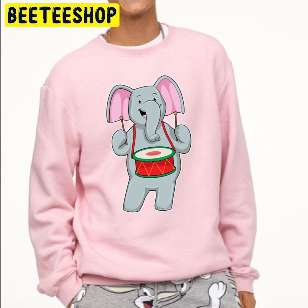 Elephant At Music With Drum Trending Unisex Sweatshirt Elephant At Music With Drum Trending Unisex Sweatshirt