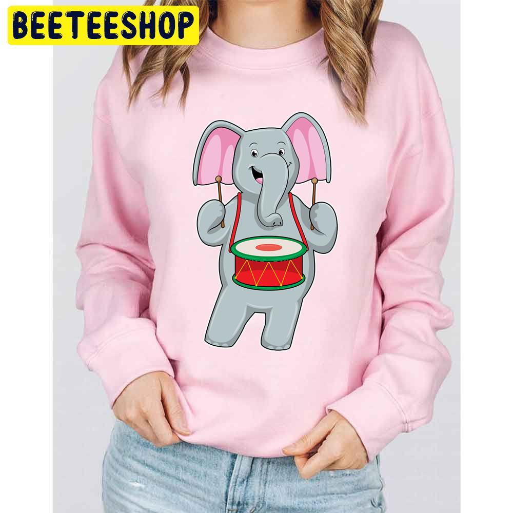 Elephant At Music With Drum Trending Unisex Sweatshirt Elephant At Music With Drum Trending Unisex Sweatshirt