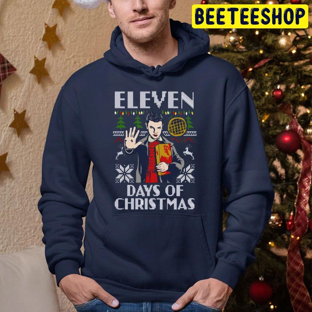 Eleven Days Of Christmas Stranger Things 4 Trending Unisex Hoodie Eleven Days Of Christmas Stranger Things 4 Trending Unisex Hoodie