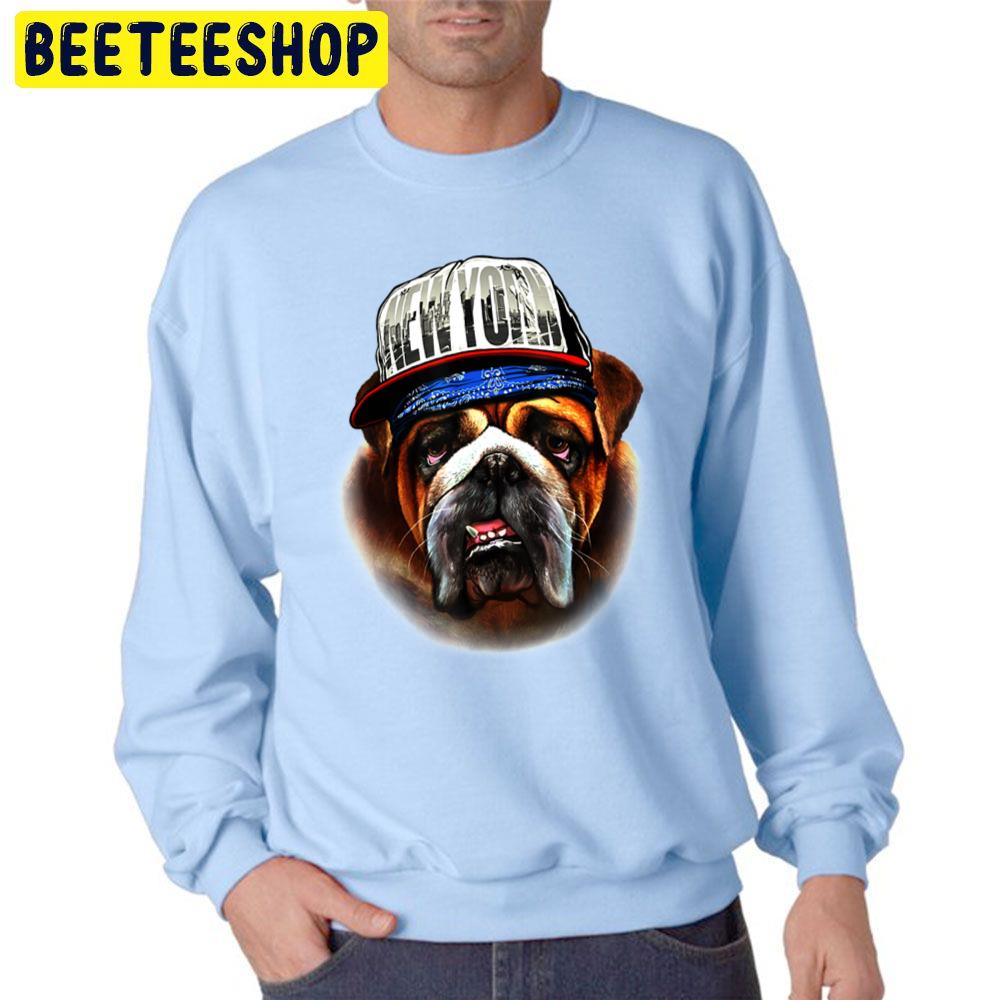 English Bulldog In New York Hip Hop Cap Dog Trending Unisex Sweatshirt English Bulldog In New York Hip Hop Cap Dog Trending Unisex Sweatshirt