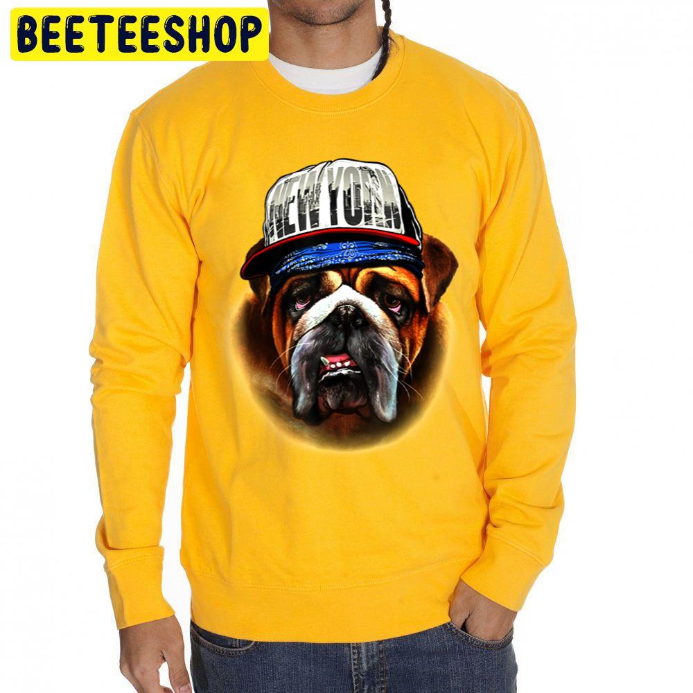 English Bulldog In New York Hip Hop Cap Dog Trending Unisex Sweatshirt English Bulldog In New York Hip Hop Cap Dog Trending Unisex Sweatshirt