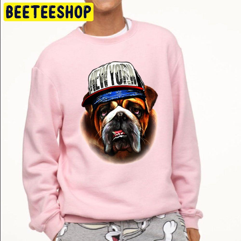 English Bulldog In New York Hip Hop Cap Dog Trending Unisex Sweatshirt English Bulldog In New York Hip Hop Cap Dog Trending Unisex Sweatshirt