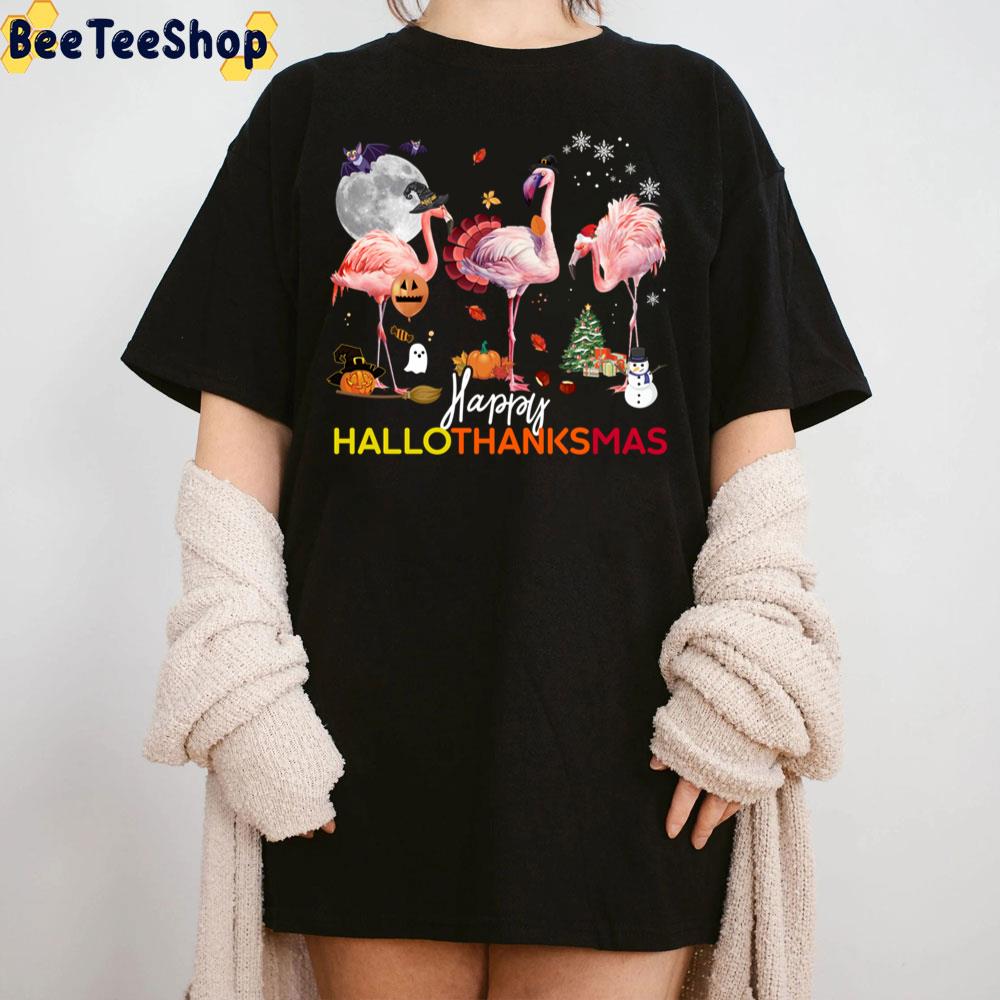 Flamingo Happy Thanksmas Hallothanksmas Trending Unisex Sweatshirt Flamingo Happy Thanksmas Hallothanksmas Trending Unisex Sweatshirt
