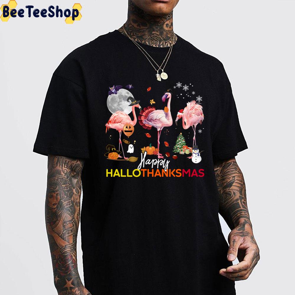 Flamingo Happy Thanksmas Hallothanksmas Trending Unisex Sweatshirt Flamingo Happy Thanksmas Hallothanksmas Trending Unisex Sweatshirt