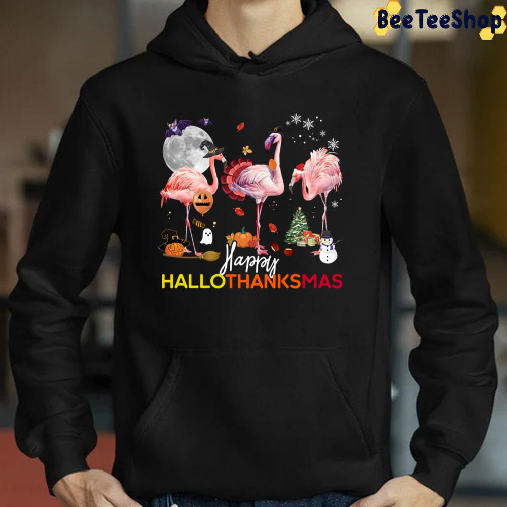 Flamingo Happy Thanksmas Hallothanksmas Trending Unisex Sweatshirt Flamingo Happy Thanksmas Hallothanksmas Trending Unisex Sweatshirt