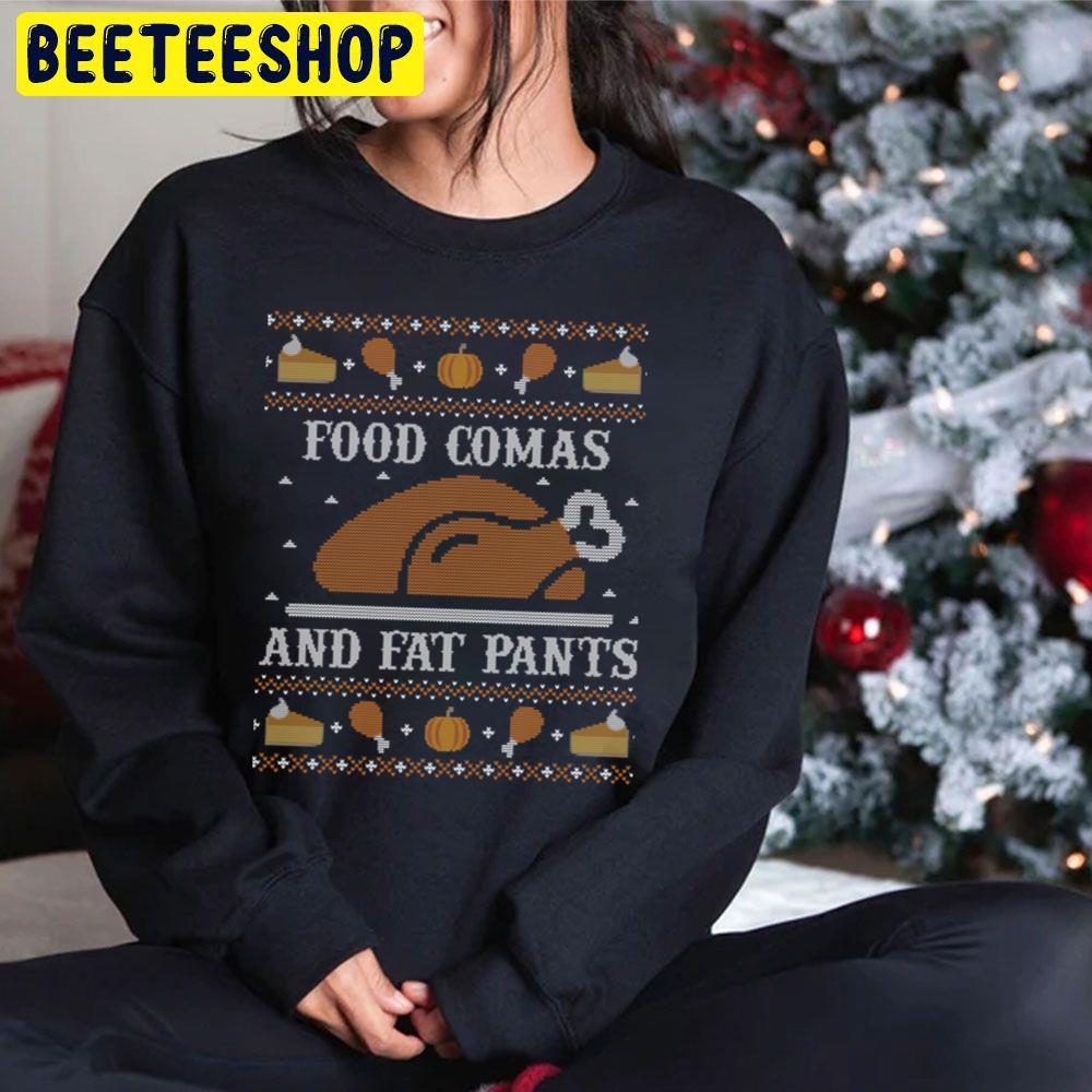 Food Comas And Fat Pants Thanksgiving Knit Pattern Trending Unisex Hoodie Food Comas And Fat Pants Thanksgiving Knit Pattern Trending Unisex Hoodie