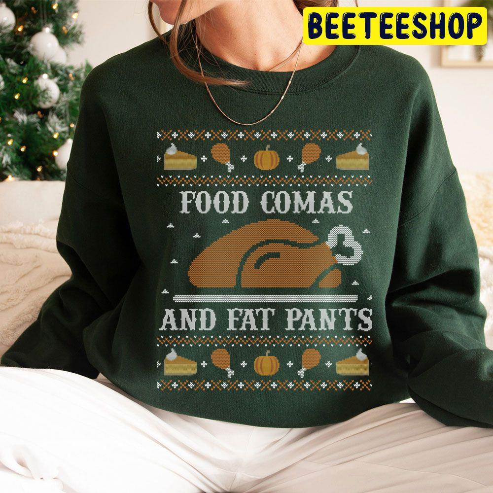 Food Comas And Fat Pants Thanksgiving Knit Pattern Trending Unisex Hoodie Food Comas And Fat Pants Thanksgiving Knit Pattern Trending Unisex Hoodie