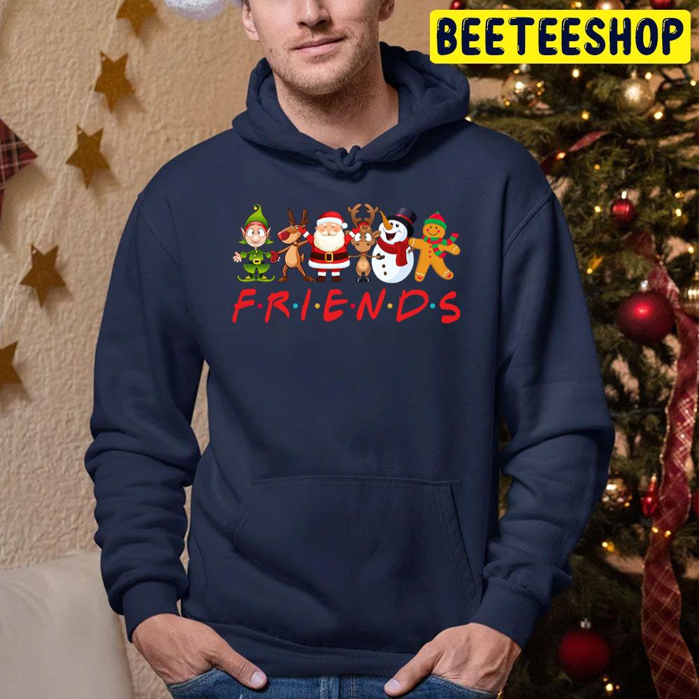 Friends Santa Rudolph Snowman Family Xmas Trending Unisex Hoodie Friends Santa Rudolph Snowman Family Xmas Trending Unisex Hoodie