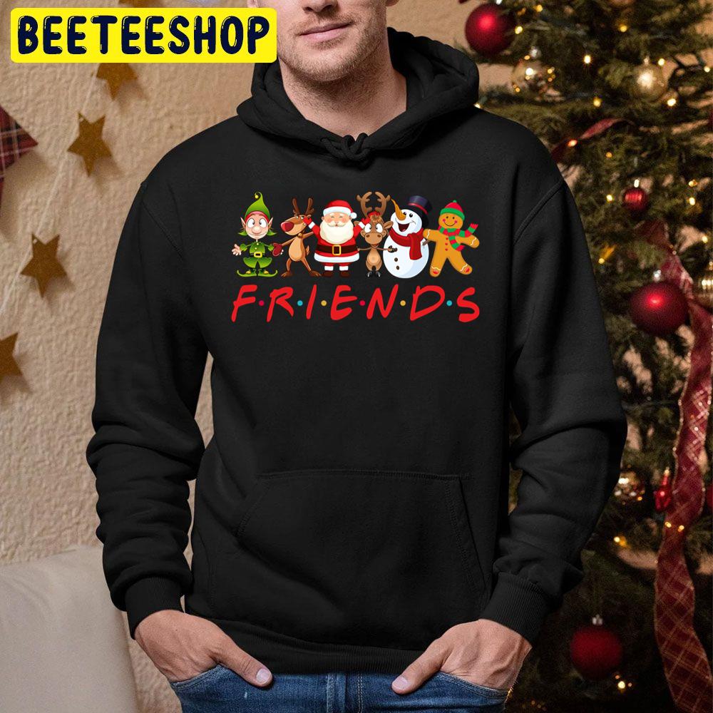 Friends Santa Rudolph Snowman Family Xmas Trending Unisex Hoodie Friends Santa Rudolph Snowman Family Xmas Trending Unisex Hoodie
