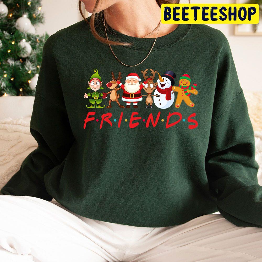 Friends Santa Rudolph Snowman Family Xmas Trending Unisex Hoodie Friends Santa Rudolph Snowman Family Xmas Trending Unisex Hoodie