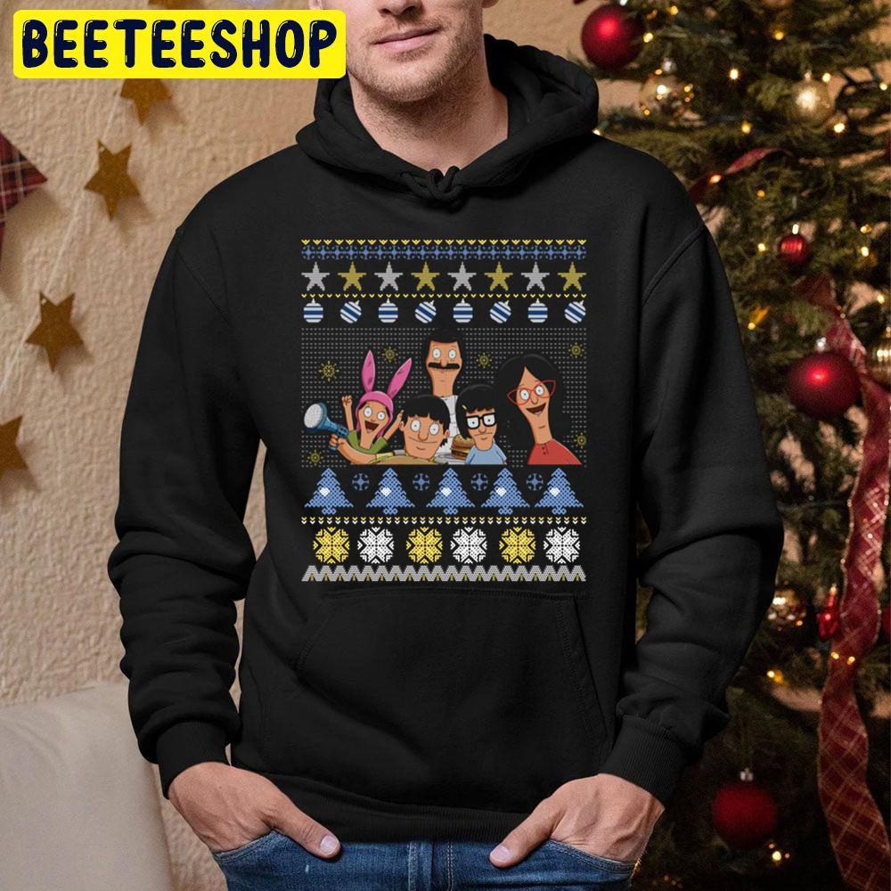 Funny Bob's Burger Knit Patternchristmas Trending Unisex Hoodie Funny Bob's Burger Knit Patternchristmas Trending Unisex Hoodie