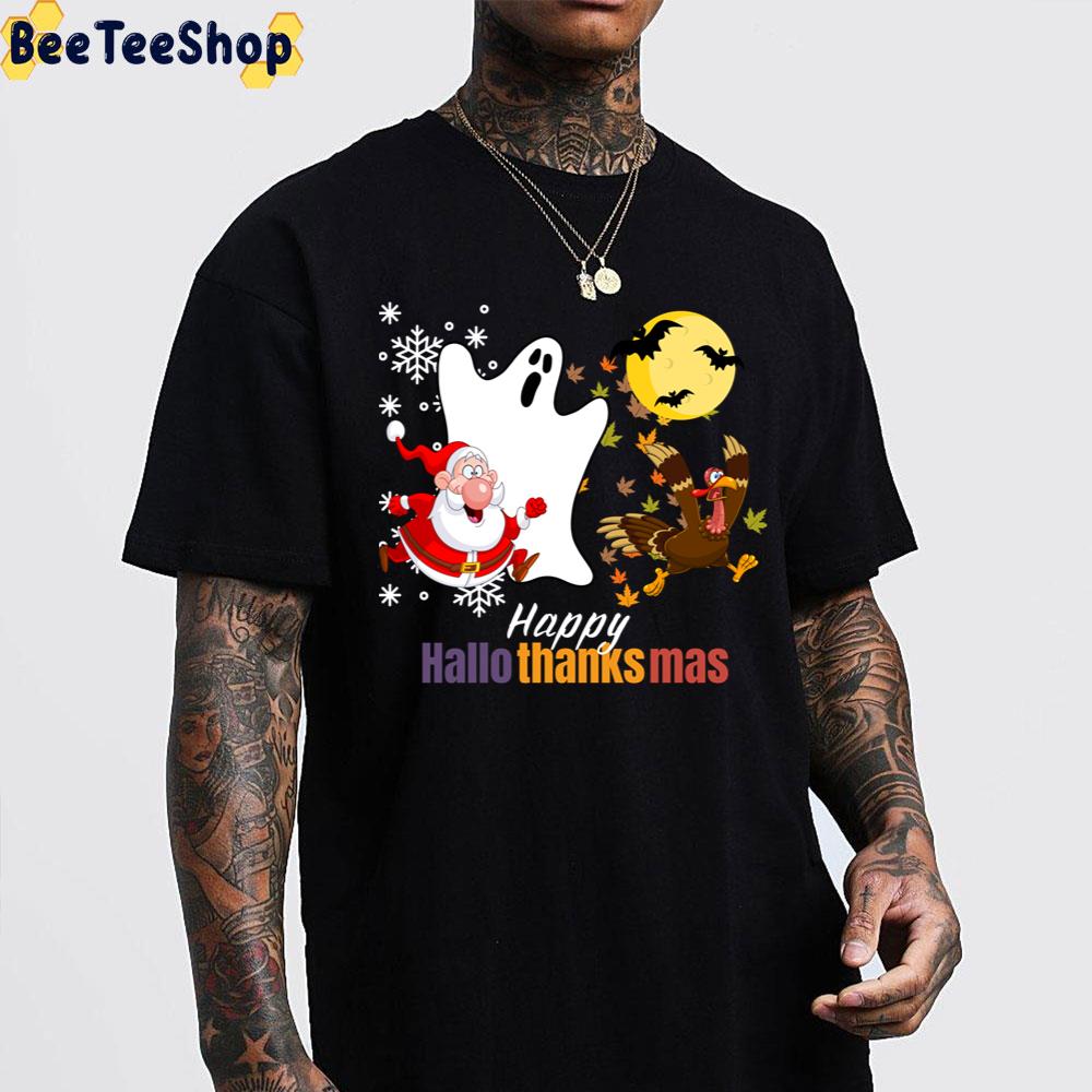 Funny Boo Santa And Turkey Happy Hallothanksmas Trending Unisex Sweatshirt Funny Boo Santa And Turkey Happy Hallothanksmas Trending Unisex Sweatshirt
