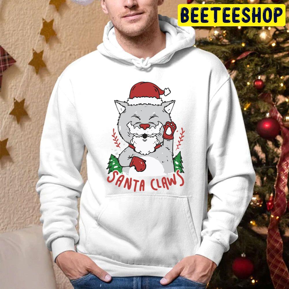 Funny Cat Santa Claws Christmas Trending Unisex Hoodie Funny Cat Santa Claws Christmas Trending Unisex Hoodie