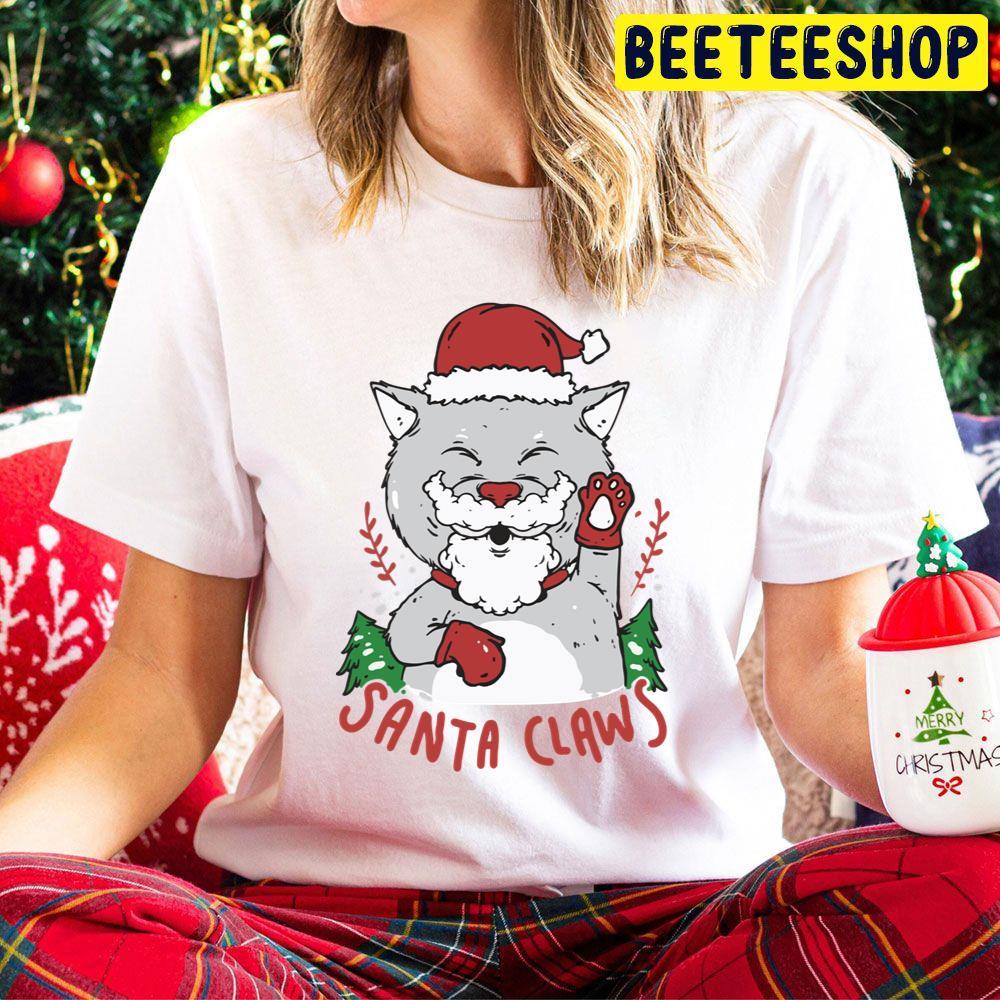 Funny Cat Santa Claws Christmas Trending Unisex Hoodie Funny Cat Santa Claws Christmas Trending Unisex Hoodie