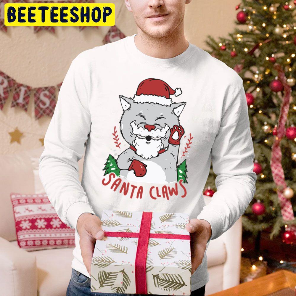 Funny Cat Santa Claws Christmas Trending Unisex Hoodie Funny Cat Santa Claws Christmas Trending Unisex Hoodie