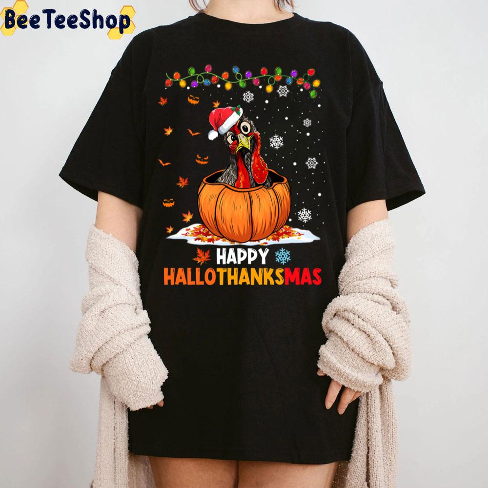 Funny Chicken On Pumpkin Happy Hallothanksmas Trending Unisex Sweatshirt Funny Chicken On Pumpkin Happy Hallothanksmas Trending Unisex Sweatshirt