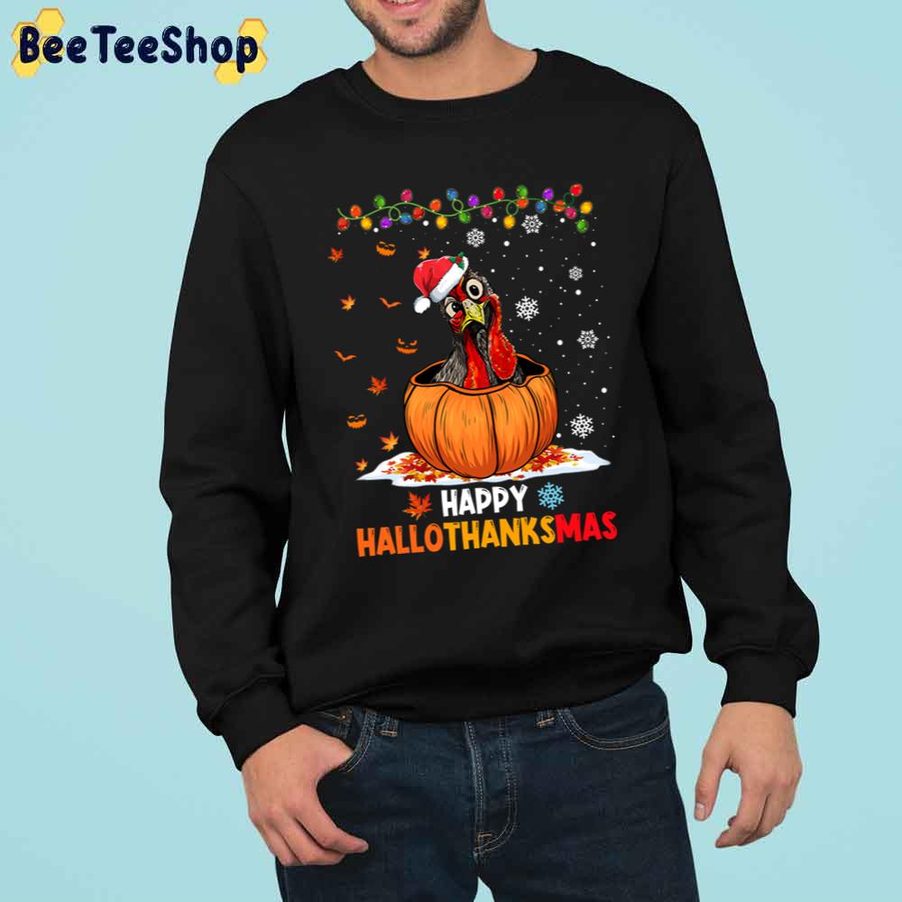 Funny Chicken On Pumpkin Happy Hallothanksmas Trending Unisex Sweatshirt Funny Chicken On Pumpkin Happy Hallothanksmas Trending Unisex Sweatshirt