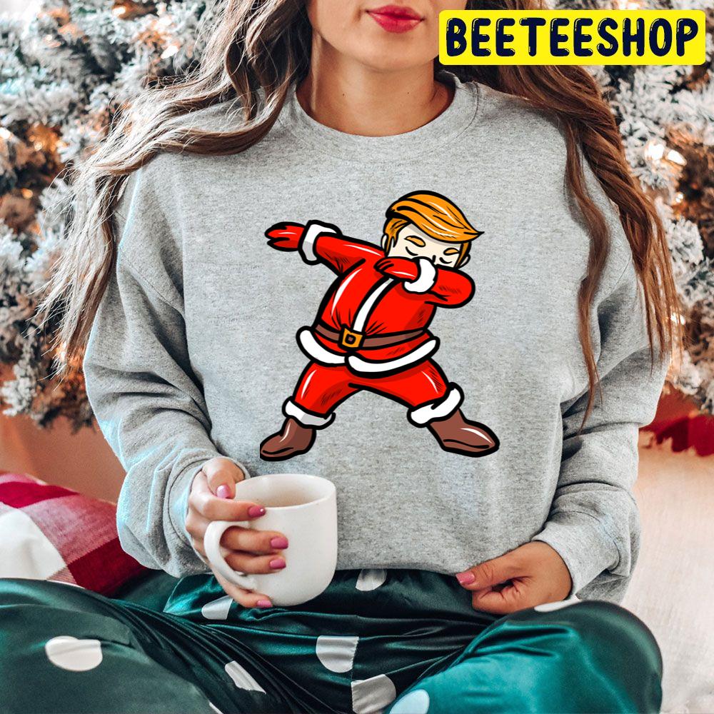 Funny Christmas Trump Santa Dab Trending Unisex Hoodie Funny Christmas Trump Santa Dab Trending Unisex Hoodie