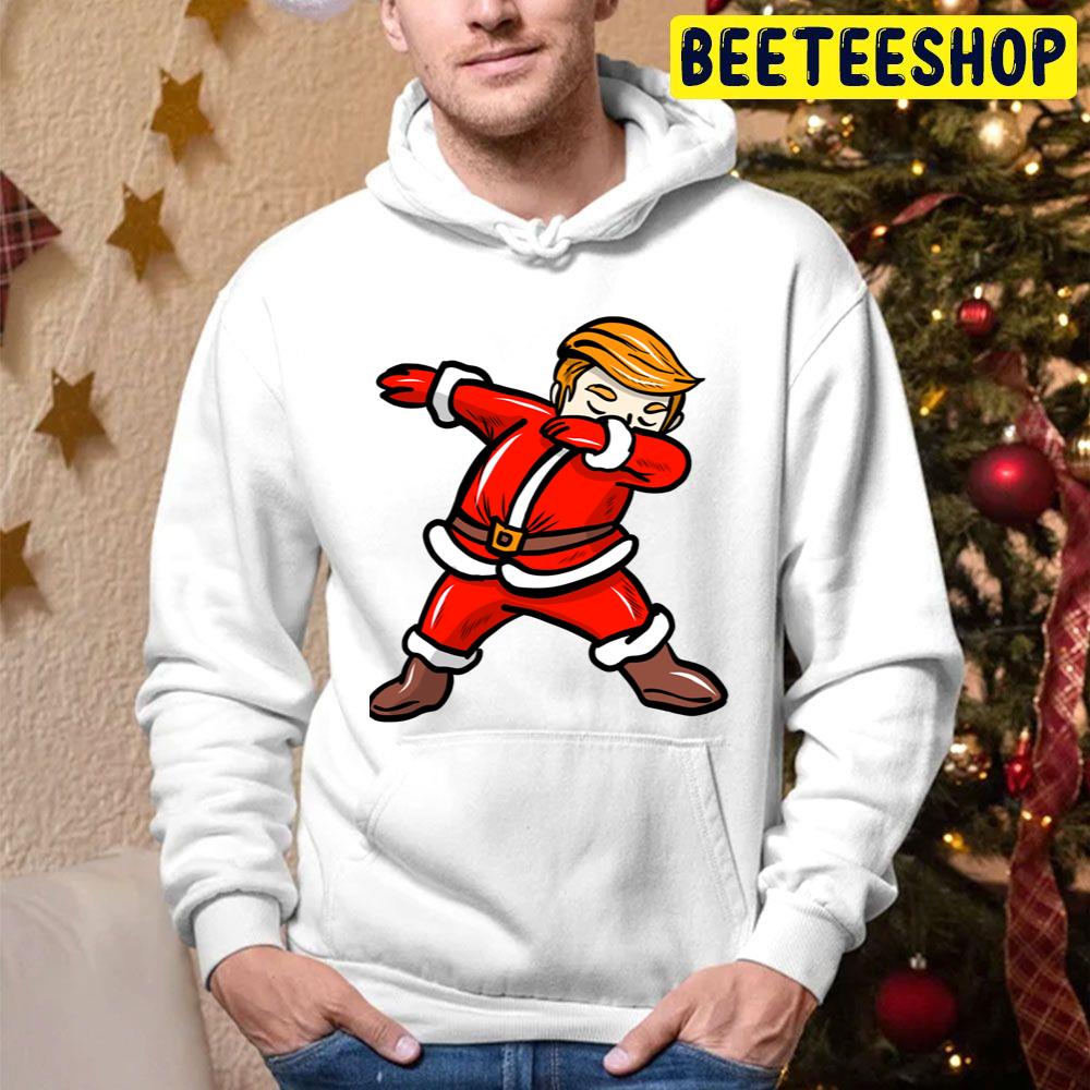 Funny Christmas Trump Santa Dab Trending Unisex Hoodie Funny Christmas Trump Santa Dab Trending Unisex Hoodie