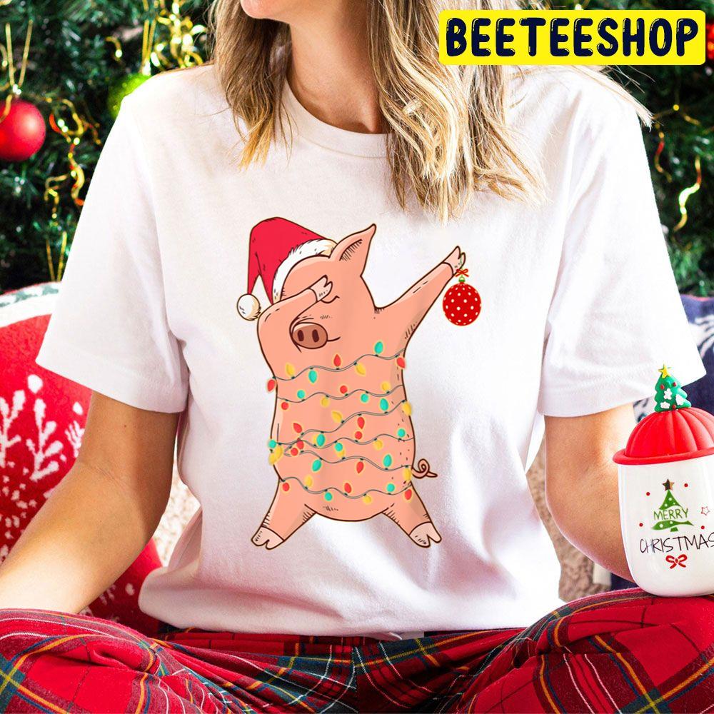 Funny Dabbing Santa Pig Christmas Trending Unisex Hoodie Funny Dabbing Santa Pig Christmas Trending Unisex Hoodie