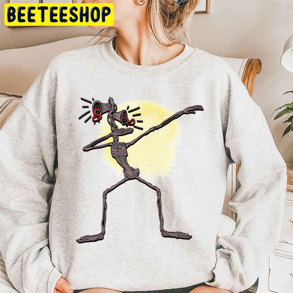 Funny Dabbing Siren Head Halloween Meme Full Moon Trending Unisex Sweatshirt Funny Dabbing Siren Head Halloween Meme Full Moon Trending Unisex Sweatshirt