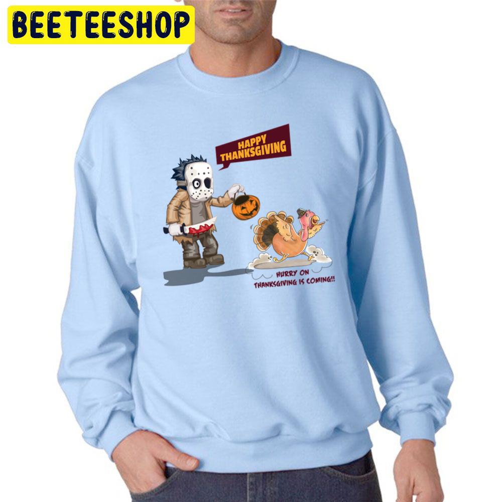 Funny Jason And Turkey Happy Hallowthanksmas Trending Unisex Sweatshirt Funny Jason And Turkey Happy Hallowthanksmas Trending Unisex Sweatshirt