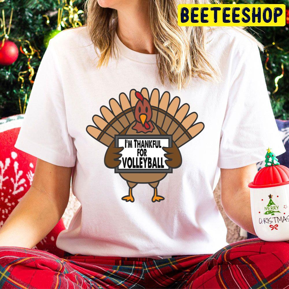 Funny Thanksgiving Turkey I'm Thankful For Volleyball Trending Unisex Hoodie Funny Thanksgiving Turkey I'm Thankful For Volleyball Trending Unisex Hoodie