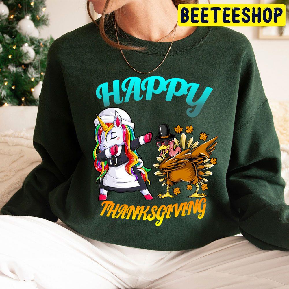 Funny Thanksgiving Unicorn Dabbing Dance Trending Unisex Hoodie Funny Thanksgiving Unicorn Dabbing Dance Trending Unisex Hoodie