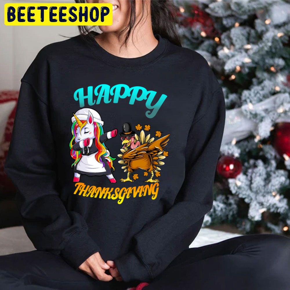 Funny Thanksgiving Unicorn Dabbing Dance Trending Unisex Hoodie Funny Thanksgiving Unicorn Dabbing Dance Trending Unisex Hoodie
