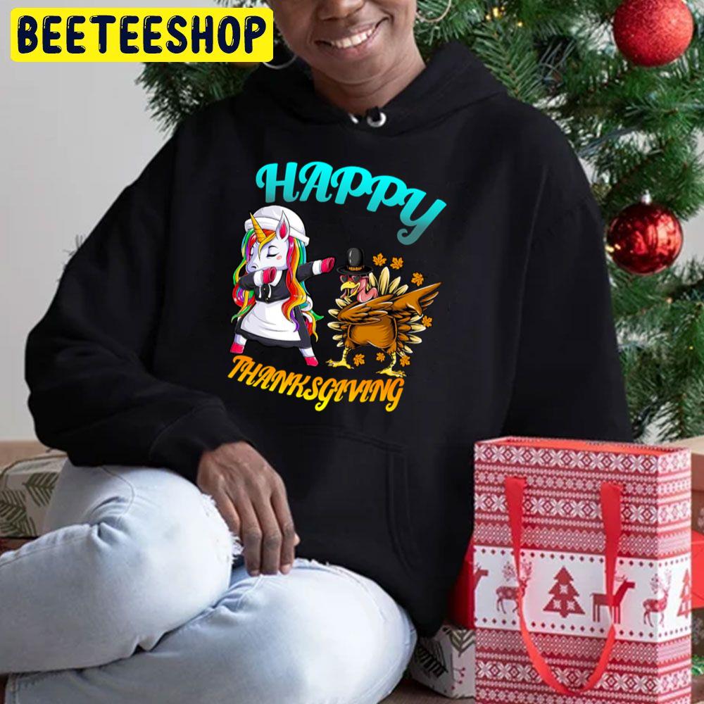 Funny Thanksgiving Unicorn Dabbing Dance Trending Unisex Hoodie Funny Thanksgiving Unicorn Dabbing Dance Trending Unisex Hoodie