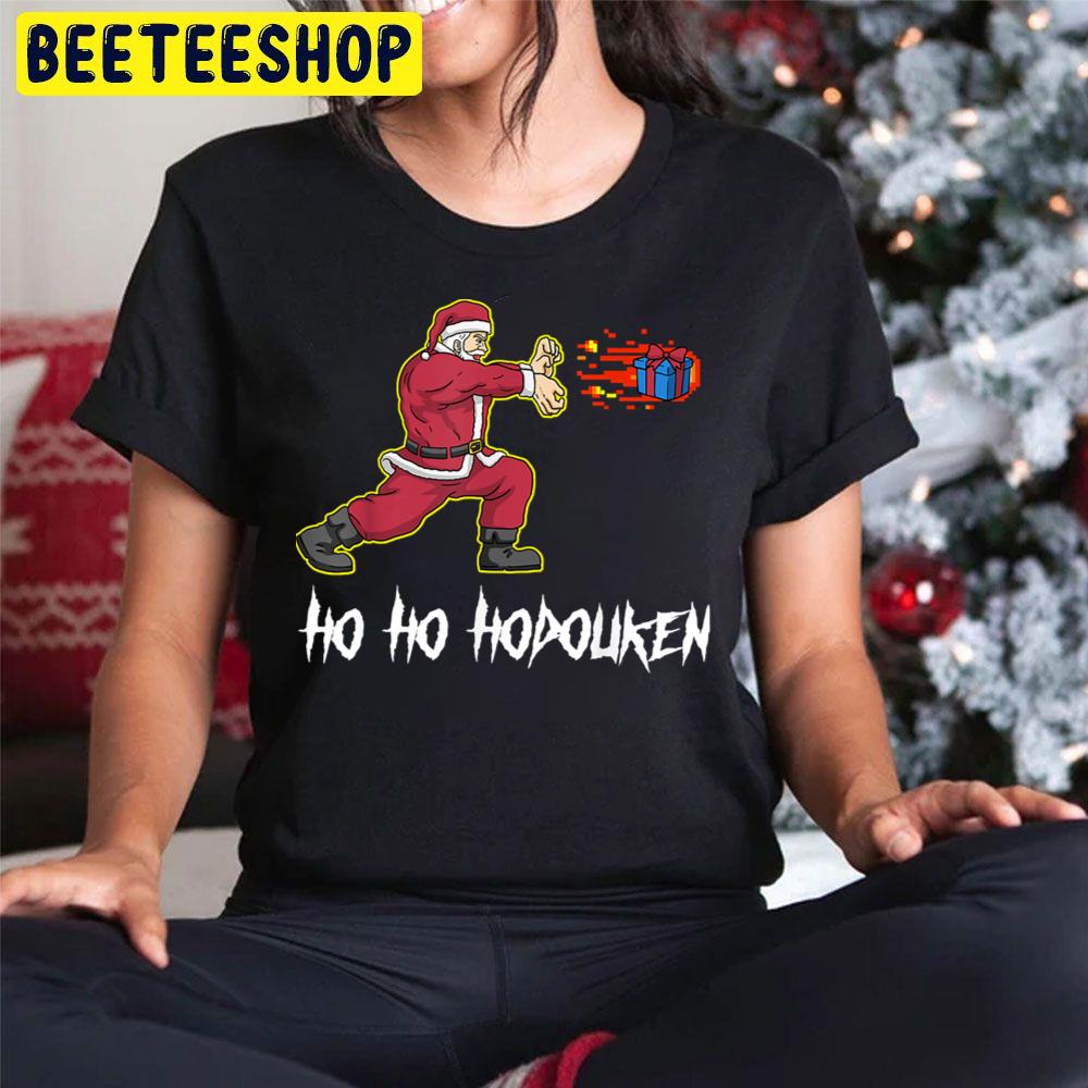 Funnys Santa Ho Ho Hodouken Retro Video Game Trending Unisex Hoodie Funnys Santa Ho Ho Hodouken Retro Video Game Trending Unisex Hoodie