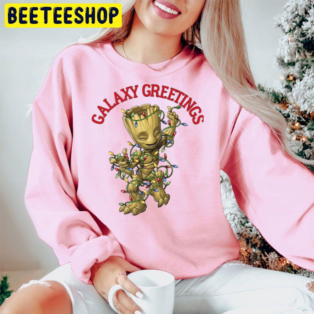 Galaxy Greetings Groot Christmas Trending Unisex Hoodie Galaxy Greetings Groot Christmas Trending Unisex Hoodie