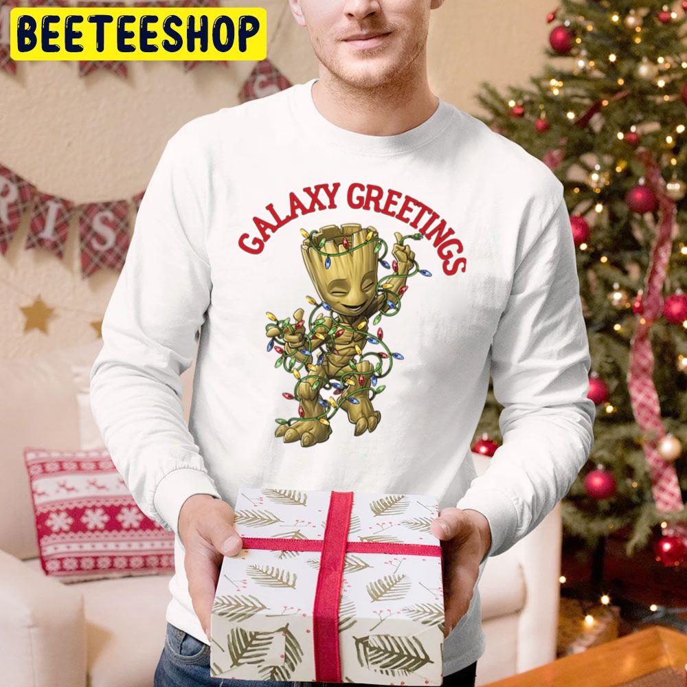 Galaxy Greetings Groot Christmas Trending Unisex Hoodie Galaxy Greetings Groot Christmas Trending Unisex Hoodie