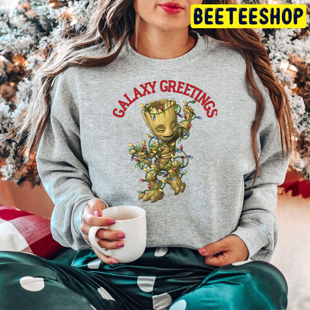 Galaxy Greetings Groot Christmas Trending Unisex Hoodie Galaxy Greetings Groot Christmas Trending Unisex Hoodie