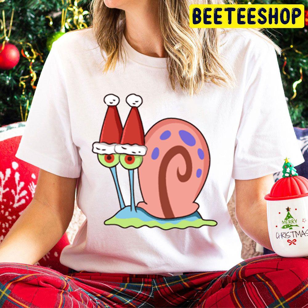 Gary With Santa Hat Spongebob Christmas Trending Unisex Hoodie Gary With Santa Hat Spongebob Christmas Trending Unisex Hoodie