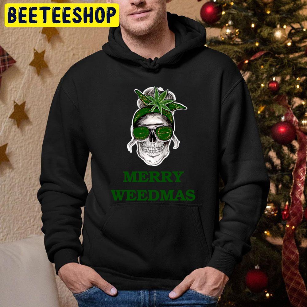 Girl Skull Merry Weedmas Christmas Trending Unisex Hoodie Girl Skull Merry Weedmas Christmas Trending Unisex Hoodie