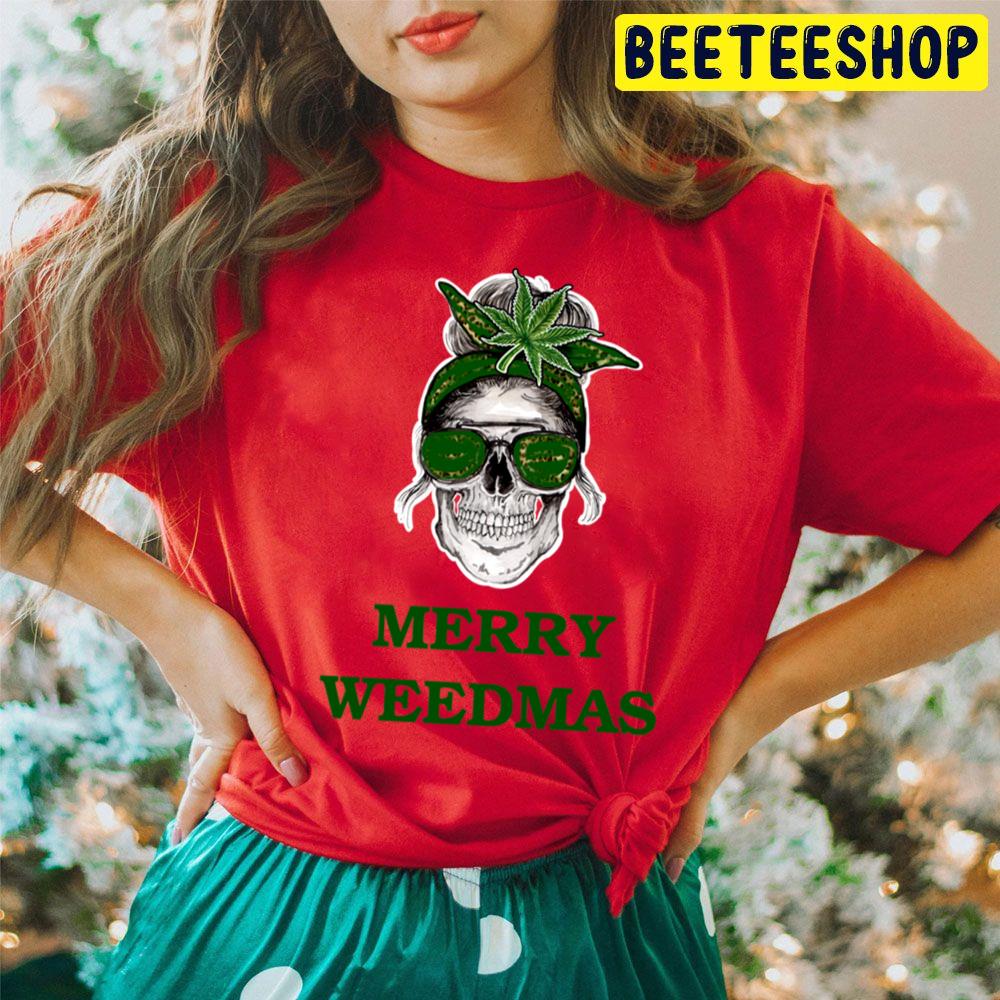 Girl Skull Merry Weedmas Christmas Trending Unisex Hoodie Girl Skull Merry Weedmas Christmas Trending Unisex Hoodie