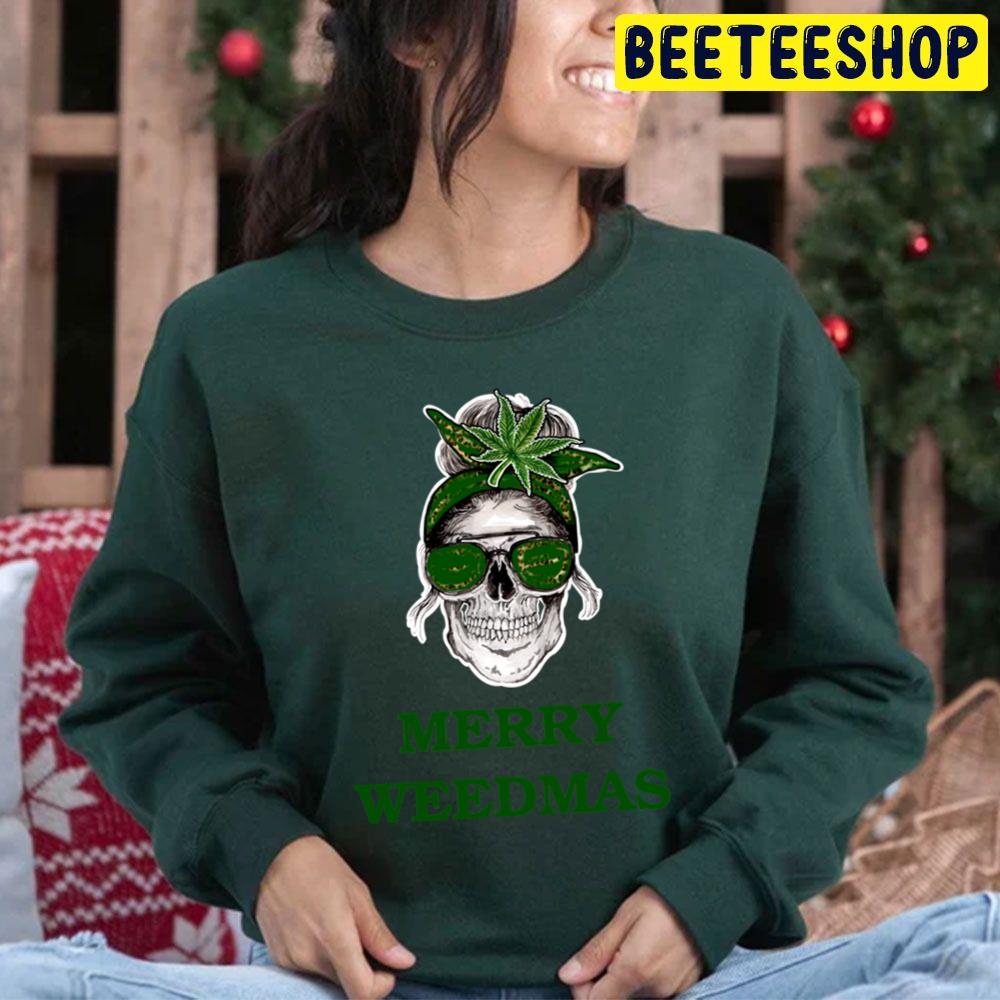 Girl Skull Merry Weedmas Christmas Trending Unisex Hoodie Girl Skull Merry Weedmas Christmas Trending Unisex Hoodie