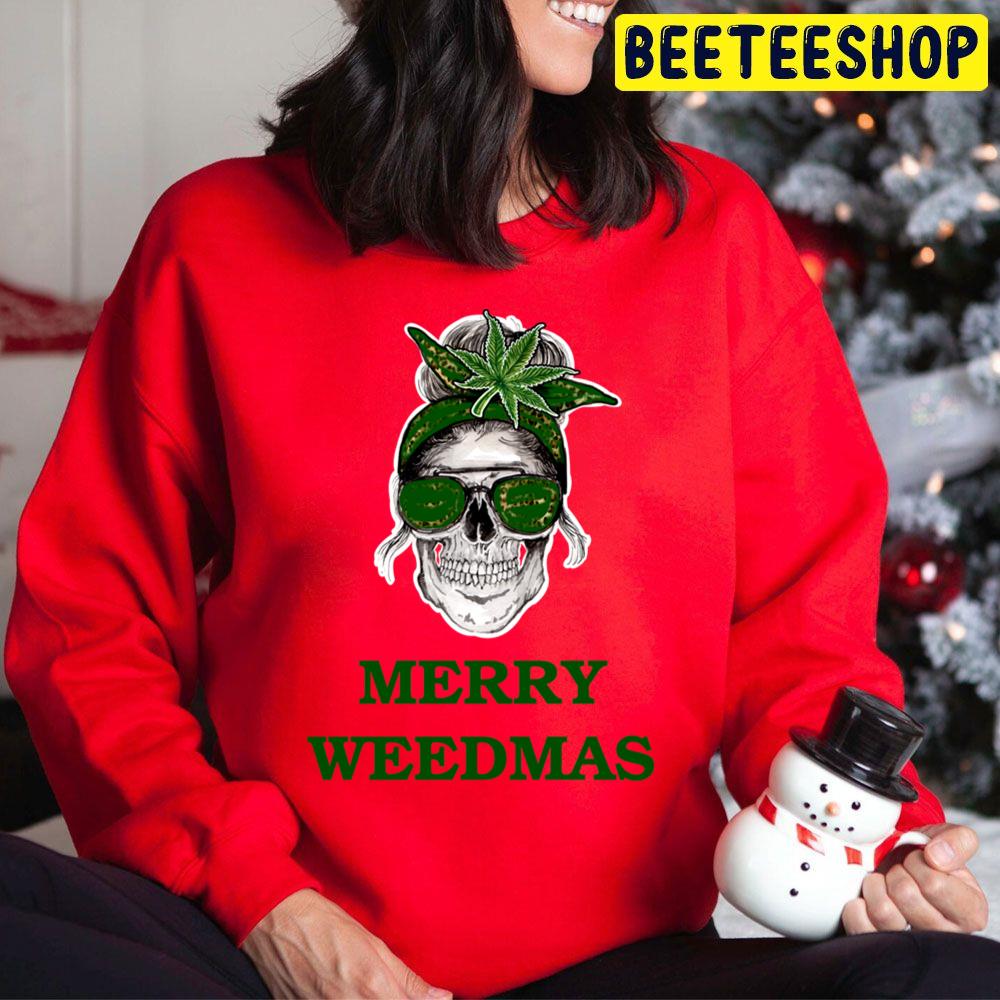 Girl Skull Merry Weedmas Christmas Trending Unisex Hoodie Girl Skull Merry Weedmas Christmas Trending Unisex Hoodie