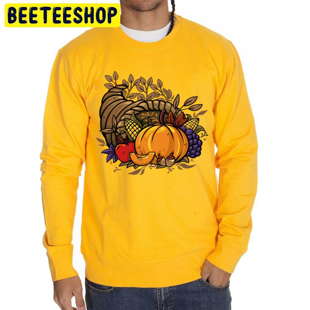 Give Thanks Cornucopia Thanksgiving Dinner Trending Unisex Sweatshirt Give Thanks Cornucopia Thanksgiving Dinner Trending Unisex Sweatshirt