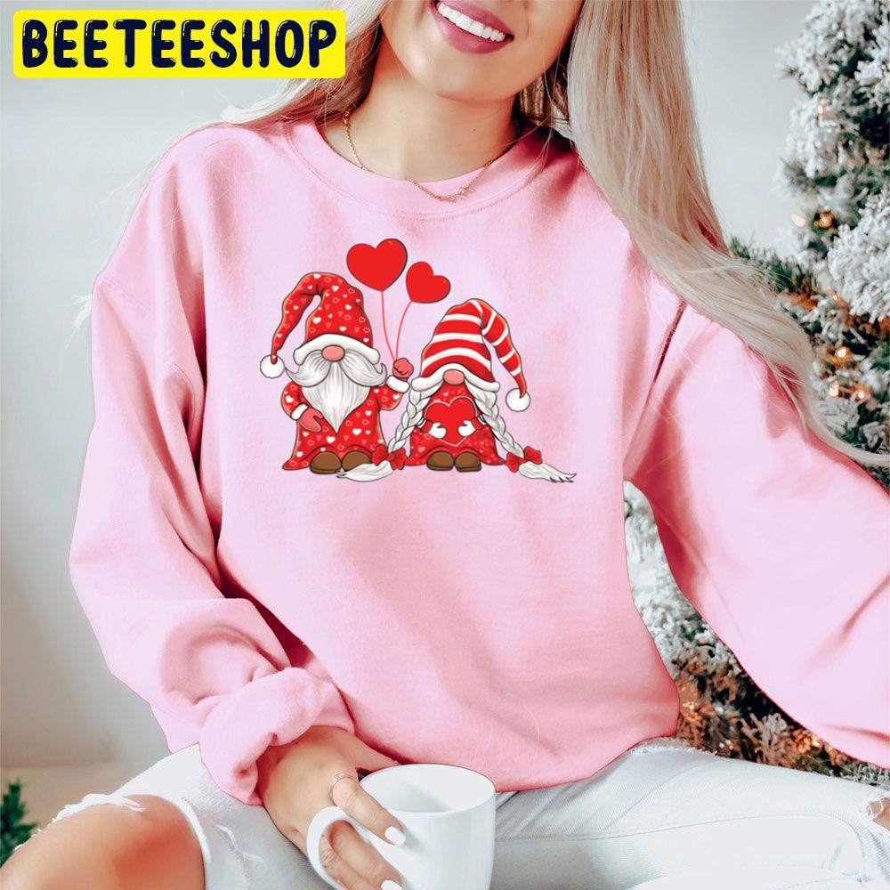 Gnomes Couple Holding Hearts Love Valentines Trending Unisex Hoodie Gnomes Couple Holding Hearts Love Valentines Trending Unisex Hoodie