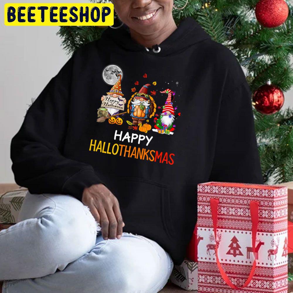 Gnomes Lover Happy Hallothanksmas Trending Unisex Hoodie Gnomes Lover Happy Hallothanksmas Trending Unisex Hoodie