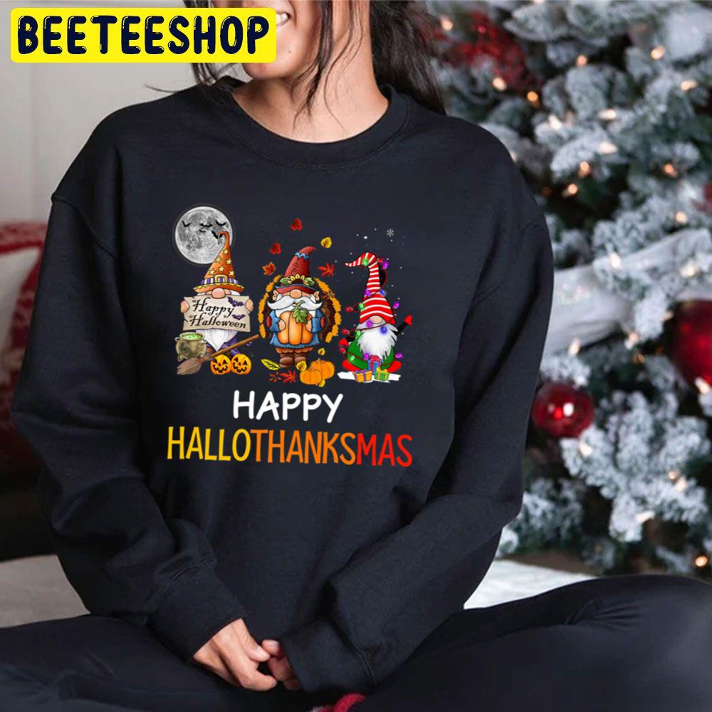 Gnomes Lover Happy Hallothanksmas Trending Unisex Hoodie Gnomes Lover Happy Hallothanksmas Trending Unisex Hoodie