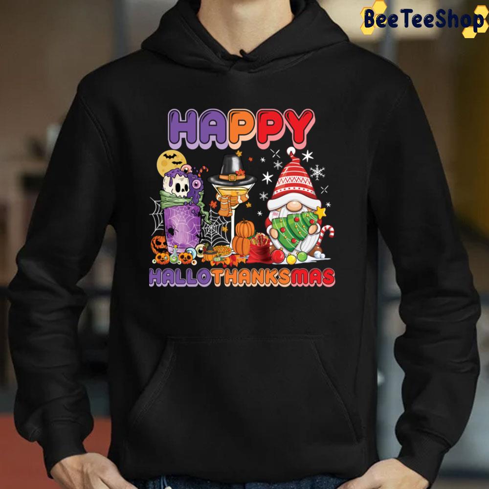 Gnomes Wine Coffee Happy Hallothanksmas Trending Unisex Sweatshirt Gnomes Wine Coffee Happy Hallothanksmas Trending Unisex Sweatshirt