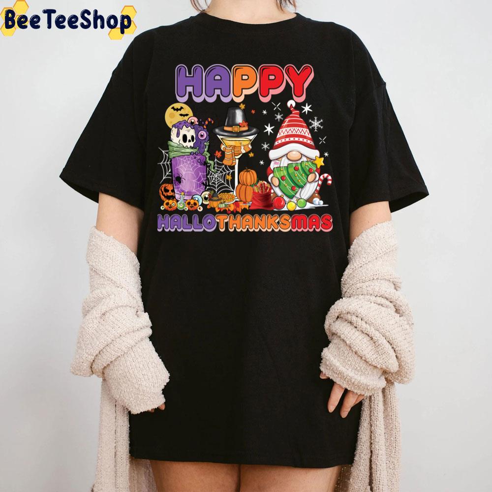 Gnomes Wine Coffee Happy Hallothanksmas Trending Unisex Sweatshirt Gnomes Wine Coffee Happy Hallothanksmas Trending Unisex Sweatshirt