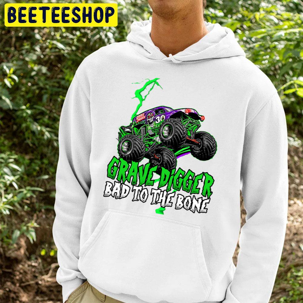 Grave Digger Bad To The Bone Monster Jam Grave Digger Monster Truck Fanart Trending Unisex Hoodie Grave Digger Bad To The Bone Monster Jam Grave Digger Monster Truck Fanart Trending Unisex Hoodie