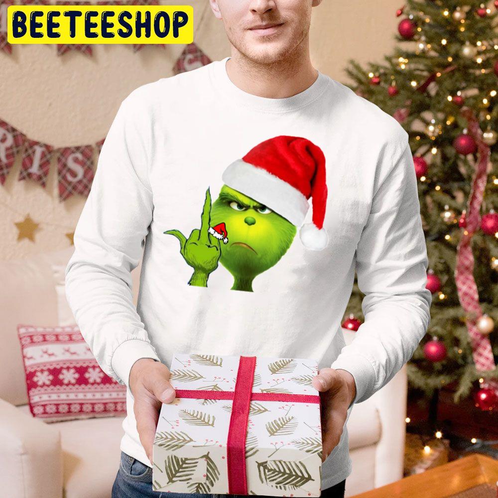 Grinch X Middle Finger Christmas Trending Unisex Hoodie Grinch X Middle Finger Christmas Trending Unisex Hoodie