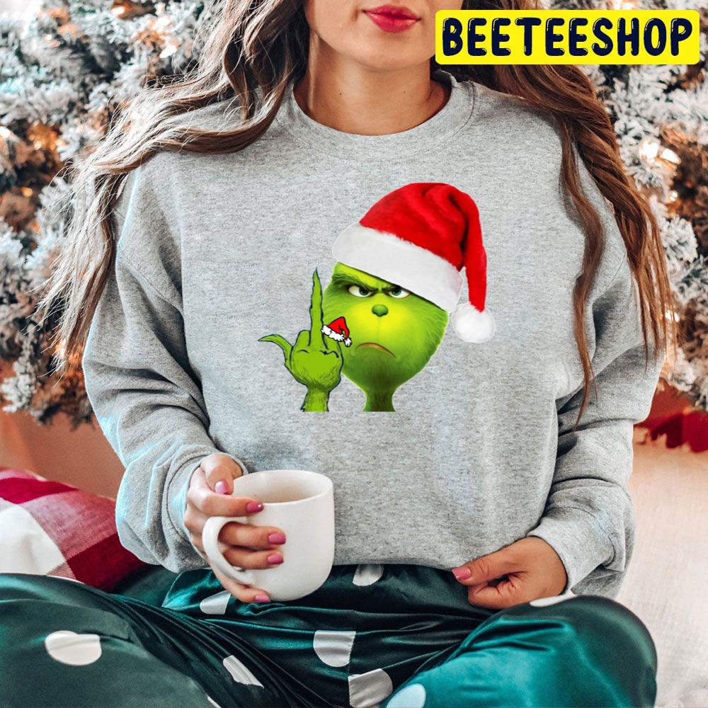 Grinch X Middle Finger Christmas Trending Unisex Hoodie Grinch X Middle Finger Christmas Trending Unisex Hoodie
